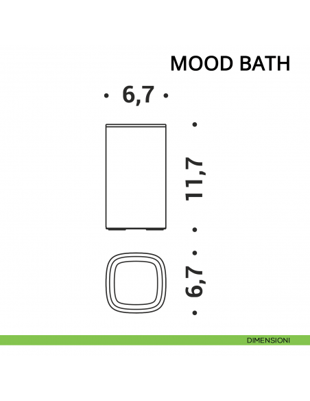 Porta bicchiere d'appoggio Colombo Design Mood Bath disegno