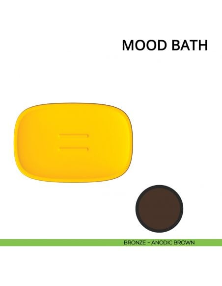 Porta sapone d'appoggio Colombo Design Mood Bath bronze