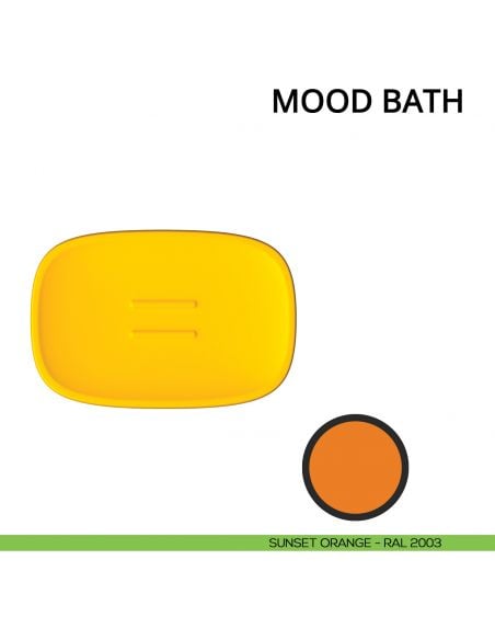 Porta sapone d'appoggio Colombo Design Mood Bath sunset orange