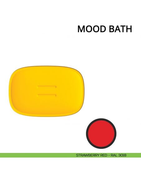 Porta sapone d'appoggio Colombo Design Mood Bath strawberry red