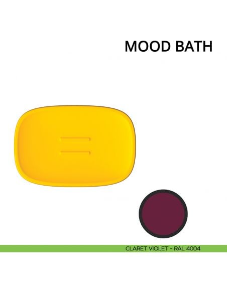 Porta sapone d'appoggio Colombo Design Mood Bath claret violet