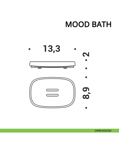 Porta sapone d'appoggio Colombo Design Mood Bath disegno