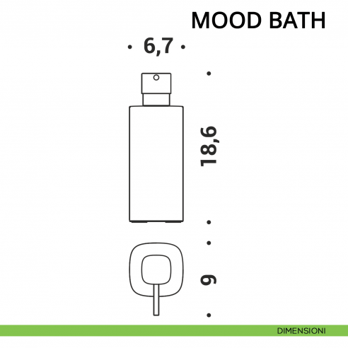 Spandisapone d'appoggio Colombo Design Mood Bath disegno