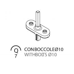 Movimento DK D per maniglia finestra Colombo Design con boccole