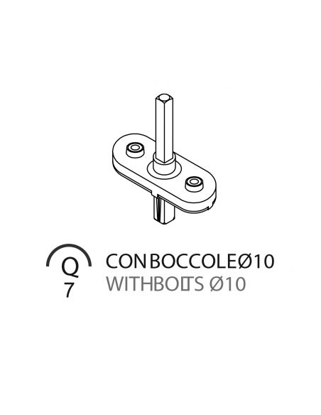 Movimento DK D per maniglia finestra Colombo Design con boccole