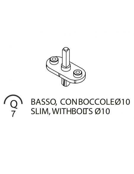 Movimento DK DF per maniglia finestra Colombo Design basso con boccole