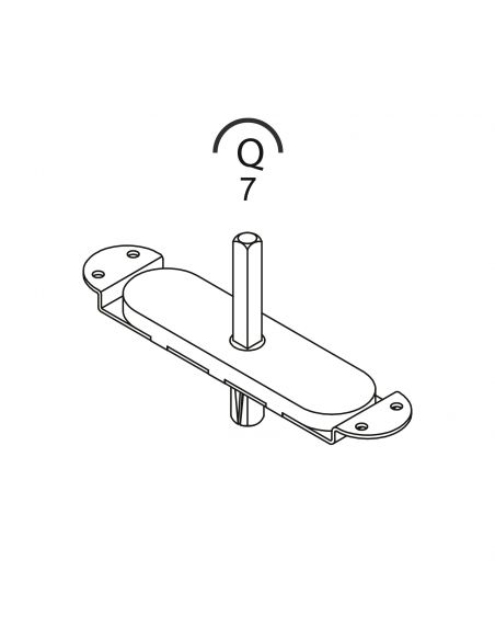 Movimento martellina per maniglia finestra cremonese Colombo Design