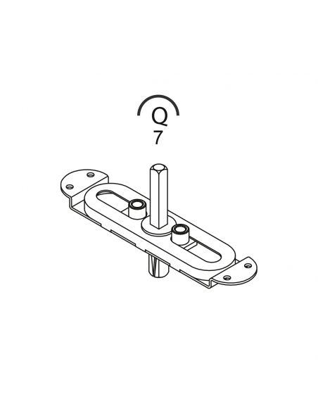 Movimento gratz Q.7 per maniglia finestra cremonese Colombo Design