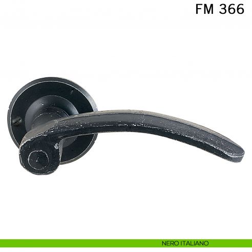 Maniglia in ferro per porta Il Forgiato FM 371 senza molla nero italiano