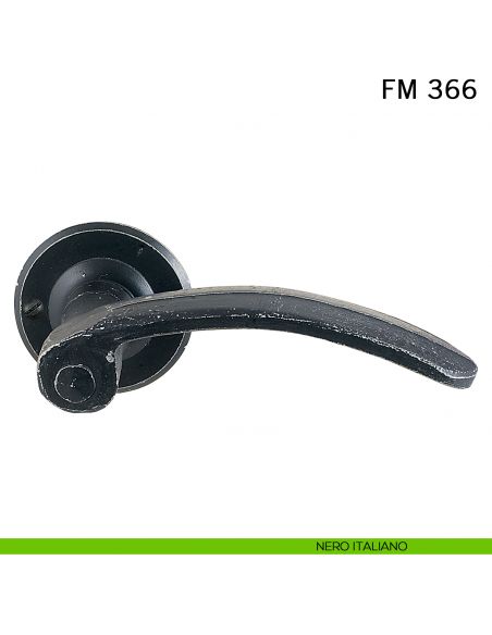 Maniglia in ferro per porta Il Forgiato FM 371 senza molla nero italiano