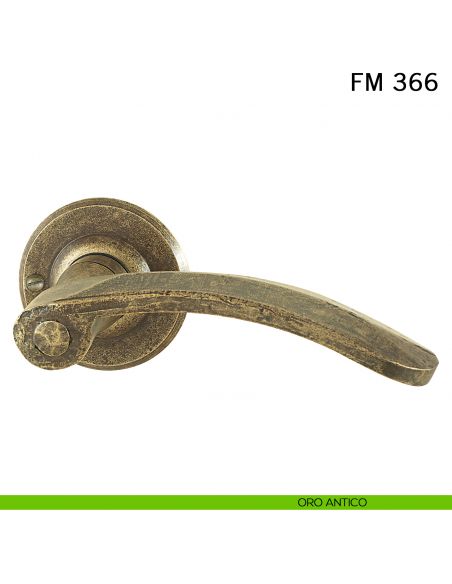 Maniglia in ferro per porta Il Forgiato FM 371 senza molla oro antico