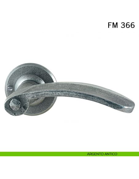 Maniglia in ferro per porta Il Forgiato FM 371 senza molla argento antico
