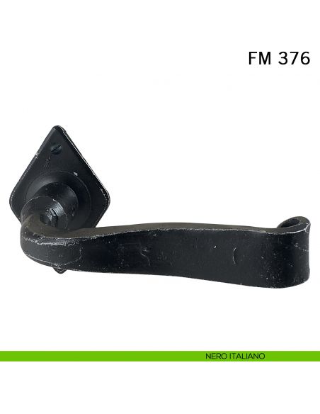 Maniglia in ferro per porta Il Forgiato FM 376 senza molla nero italiano