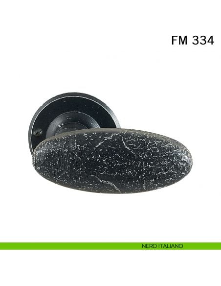 Maniglia in ferro per porta Il Forgiato FM 334 senza molla nero italiano