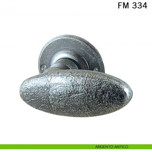 Maniglia in ferro per porta Il Forgiato FM 334 senza molla argento antico
