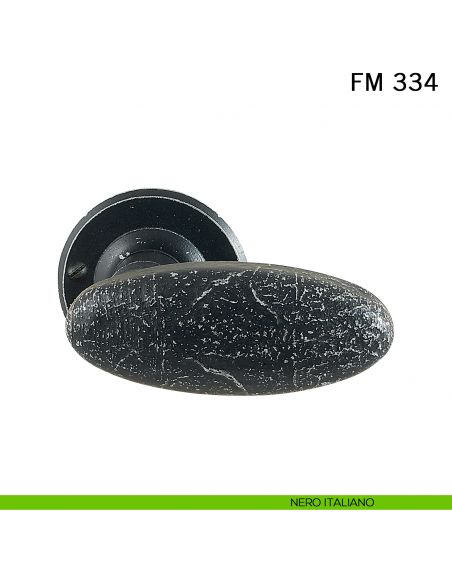 Maniglia in ferro per porta Il Forgiato FM 376 con molla nero italiano