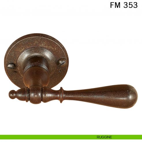 Maniglia in ferro per porta Il Forgiato FM 353 ruggine