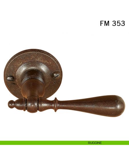 Maniglia in ferro per porta Il Forgiato FM 353 ruggine
