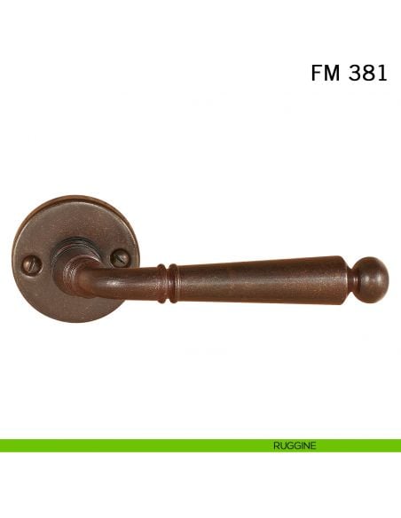 Maniglia in ferro per porta Il Forgiato FM 381 ruggine