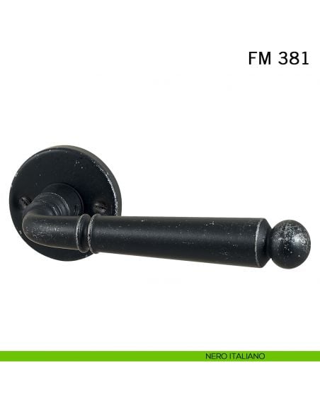Maniglia in ferro per porta Il Forgiato FM 381 nero italiano