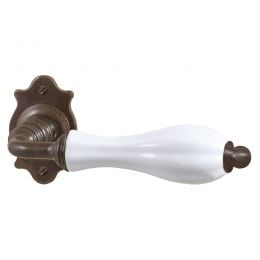 Maniglia porcellana e ferro per porta Il Forgiato FM 383 con molla