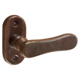 Maniglia in ferro per porta Il Forgiato FM 339 con rosetta ovale