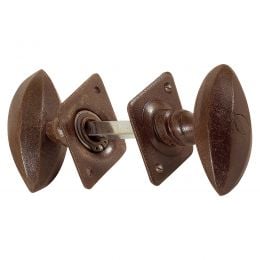 Pomolo ovale girevole in ferro per porta Il Forgiato FA 798.BIS
