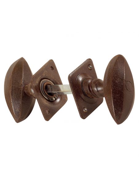 Pomolo ovale girevole in ferro per porta Il Forgiato FA 798.BIS