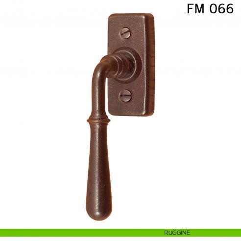 Maniglia in ferro per finestra martellina DK FM 066 Il Forgiato ruggine