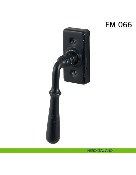 Maniglia in ferro per finestra martellina DK FM 066 Il Forgiato nero italiano