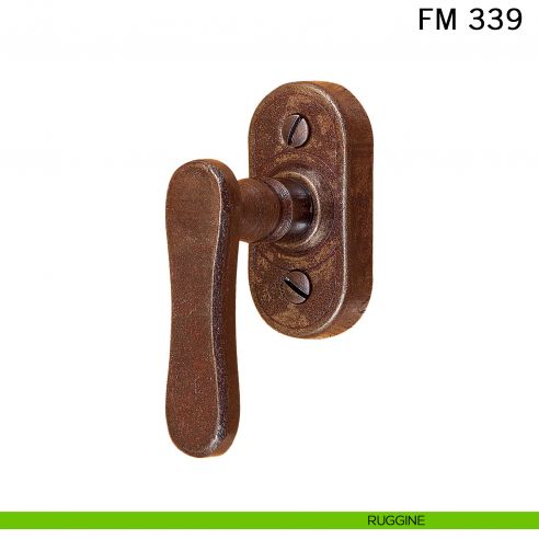 Maniglia in ferro per finestra martellina DK FM 339 Il Forgiato ruggine