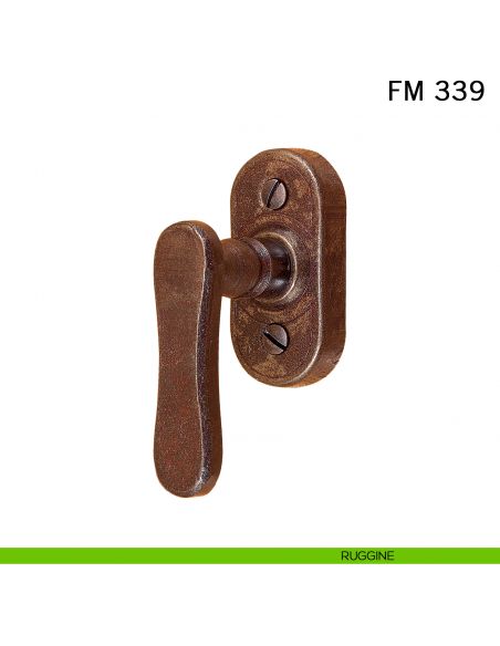 Maniglia in ferro per finestra martellina DK FM 339 Il Forgiato ruggine
