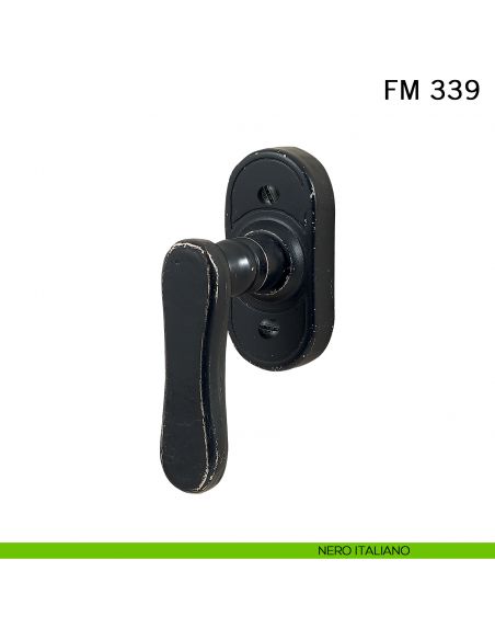 Maniglia in ferro per finestra martellina DK FM 339 Il Forgiato nero italiano
