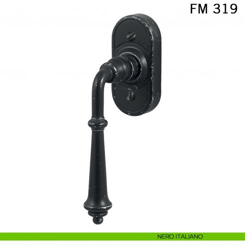 Maniglia in ferro per finestra martellina DK FM 319 Il Forgiato nero italiano