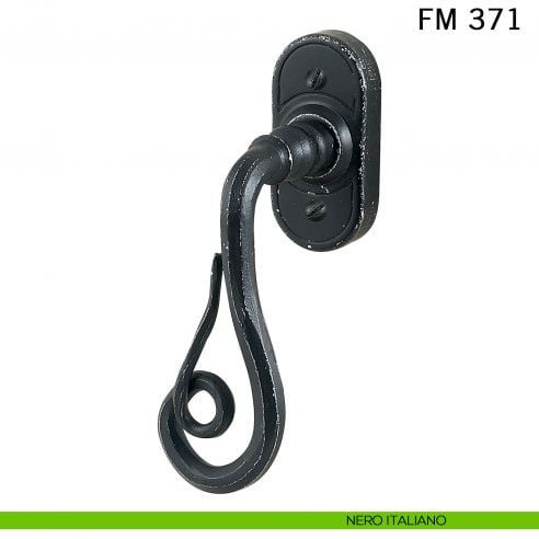Maniglia in ferro per finestra martellina DK FM 311 Il Forgiato nero italiano