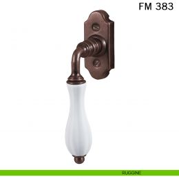 Maniglia porcellana e ferro per finestra martellina DK FM 383 Il Forgiato 2