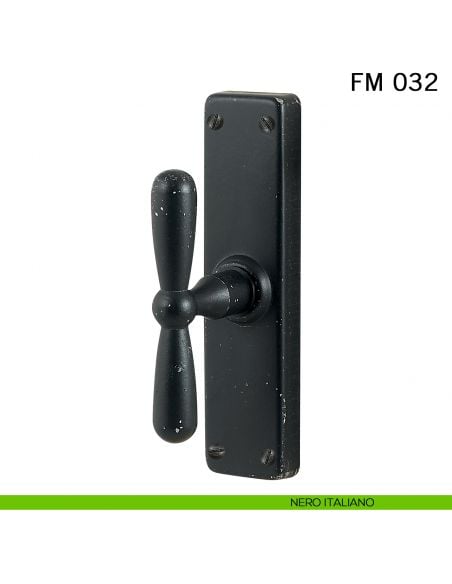 Maniglia in ferro per finestra cremonese FM 032 Il Forgiato nero italiano