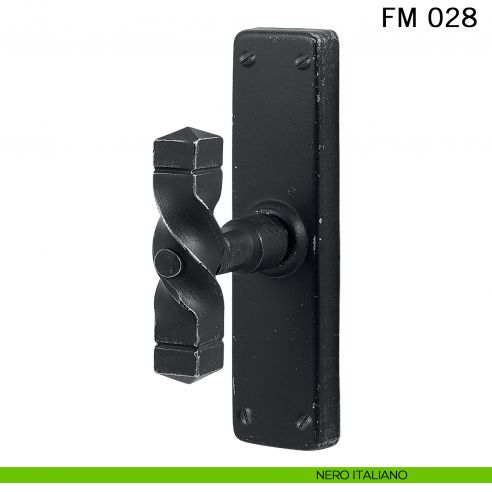 Maniglia in ferro per finestra cremonese FM 028 Il Forgiato nero italiano
