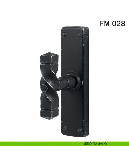 Maniglia in ferro per finestra cremonese FM 028 Il Forgiato nero italiano