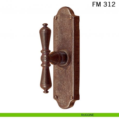 Maniglia in ferro per finestra cremonese FM 312 Il Forgiato ruggine