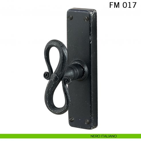 Maniglia in ferro per finestra cremonese FM 017 Il Forgiato nero italiano