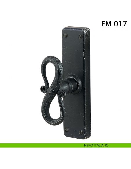 Maniglia in ferro per finestra cremonese FM 017 Il Forgiato nero italiano
