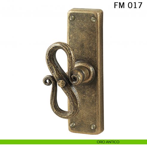 Maniglia in ferro per finestra cremonese FM 017 Il Forgiato oro antico