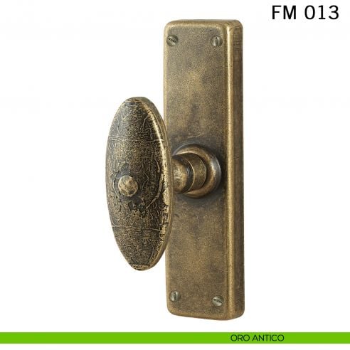 Maniglia in ferro per finestra cremonese FM 013 Il Forgiato oro antico