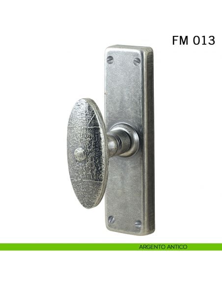 Maniglia in ferro per finestra cremonese FM 013 Il Forgiato argento antico