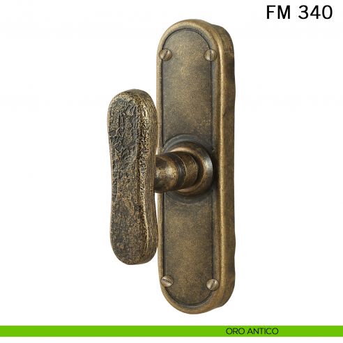 Maniglia in ferro per finestra cremonese FM 340 Il Forgiato oro antico