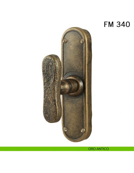 Maniglia in ferro per finestra cremonese FM 340 Il Forgiato oro antico