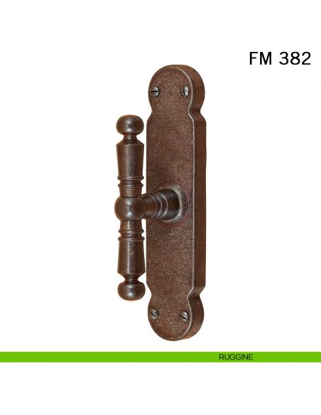 Maniglia in ferro per finestra cremonese FM 382 Il Forgiato ruggine