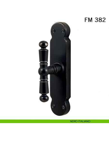Maniglia in ferro per finestra cremonese FM 382 Il Forgiato nero italiano