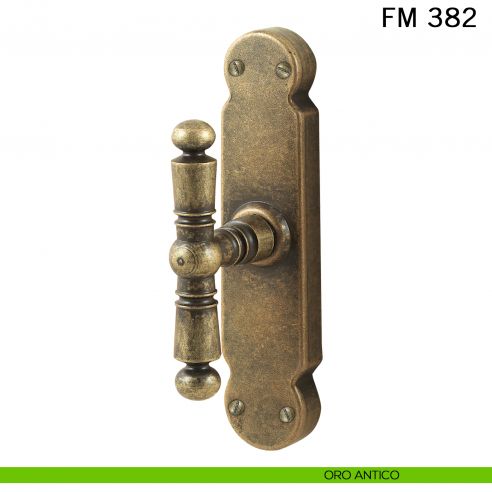 Maniglia in ferro per finestra cremonese FM 382 Il Forgiato oro antico